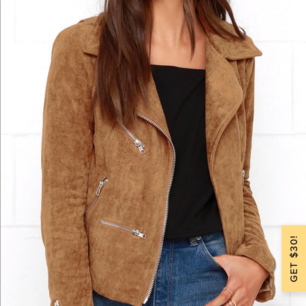 Cropped suede jacket